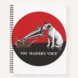 彼のマスターの声レッド&ブラックヴィンテージ ノートブック