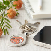 彼のマスターの声ヴィンテージオレンジ キーホルダー (側面)