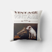 彼のマスターの声ヴィンテージスタック クッション (裏面)