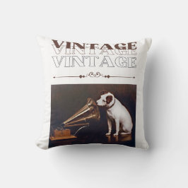 彼のマスターの声ヴィンテージスタック クッション
