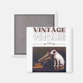 彼のマスターの声ヴィンテージスタック マグネット (正面/裏面)