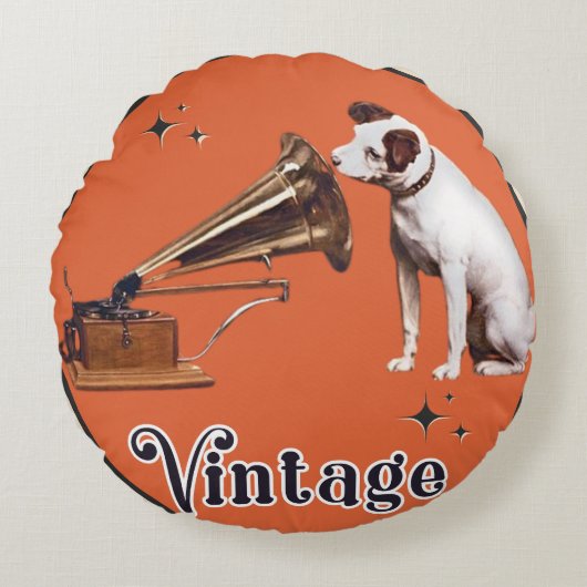 彼のマスターの声RCAビクター ラウンドクッション (正面)