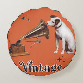 彼のマスターの声RCAビクター ラウンドクッション (裏面)