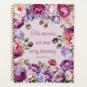 彼のメルシーズウォーターカラーフローラバイブル聖句プランナー プランナー手帳 (正面)