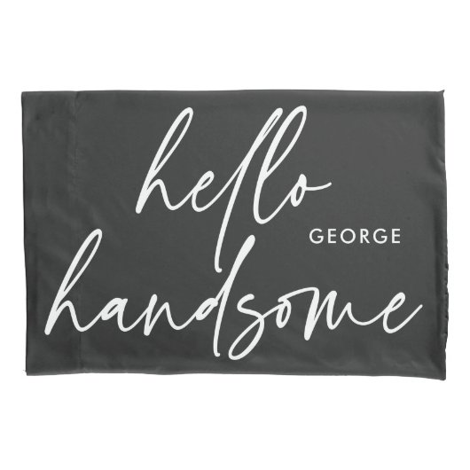 彼のモダン白黒モダンギフト枕ケース 枕カバー (正面左)