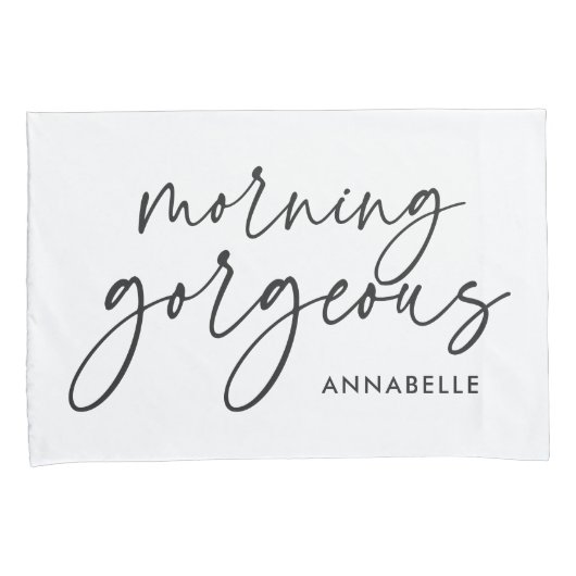 彼のモダン白黒モダンギフト枕ケース 枕カバー (正面右)