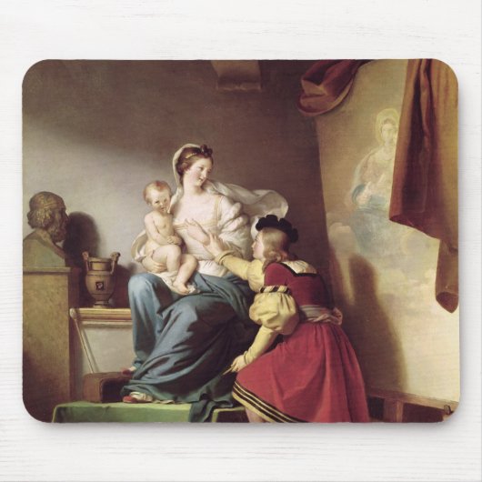 彼のモデルの姿勢を調節するRaphael彼の マウスパッド (正面)