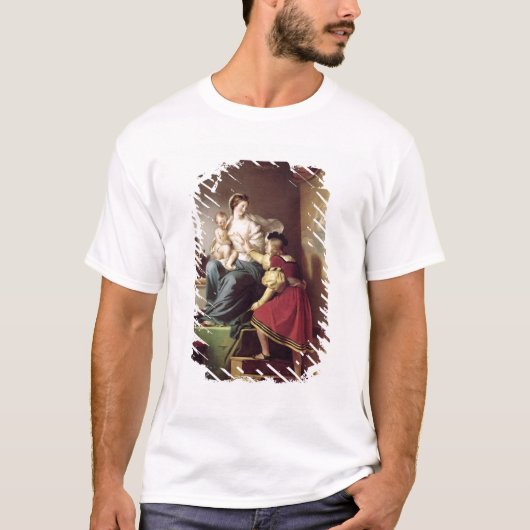 彼のモデルの姿勢を調節するRaphael彼の Tシャツ (正面)