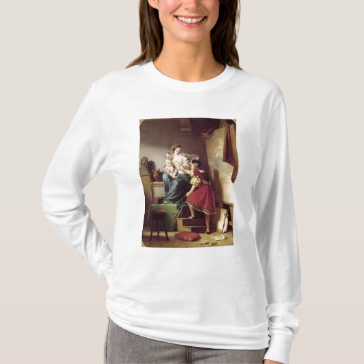 彼のモデルの姿勢を調節するRaphael彼の Tシャツ (正面)