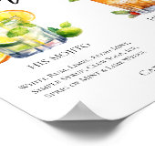 彼のラム酒のシグネチャーカクテルのメ結婚ニュー ポスター (角)