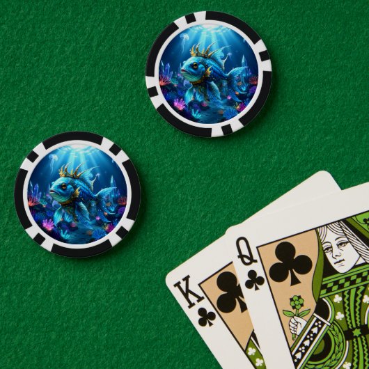 彼のロイヤルフィッシュネス  ポーカーチップ (ポーカーテーブル (ダブル))