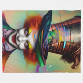 彼の不機嫌 フリースブランケット (正面(横))