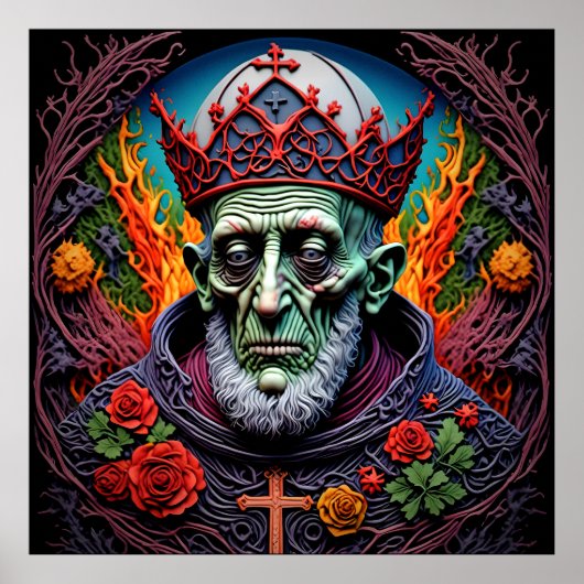 彼の不神聖、ゾンビ法王 ポスター (正面)