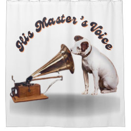 彼の主人の声 シャワーカーテン