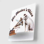 彼の主人の声 スクエア壁時計 (傾斜)