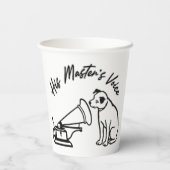 彼の主人の声 紙コップ (裏面)