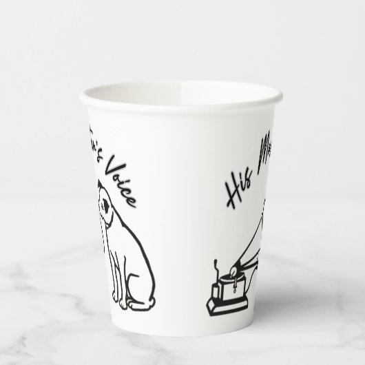 彼の主人の声 紙コップ (左)