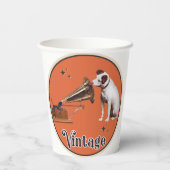 彼の主人の声 紙コップ (裏面)