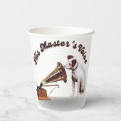 彼の主人の声 紙コップ (裏面)