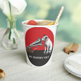 彼の主人の声 紙コップ