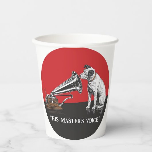 彼の主人の声 紙コップ (正面)