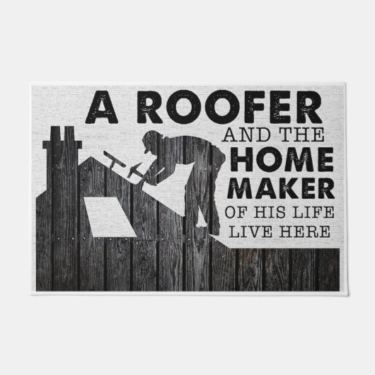彼の人生の屋上とホームメーカー ドアマット (正面)