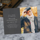 彼の人生を祝う 現代 シンプル ミニマル フォト ポストカード