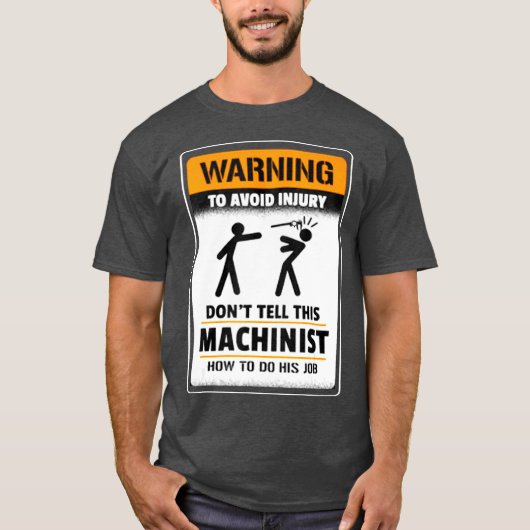 彼の仕事のやり方を機械に言うな Tシャツ (正面)