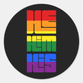 彼の代名詞プライドレインボーデザイン ラウンドシール (正面)