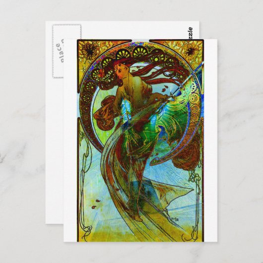 彼の作品を通して永遠にミュシャを捧げる3 ポストカード (正面/裏面)