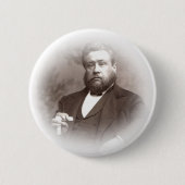 彼の信条は制されたキリストでした 缶バッジ (正面)