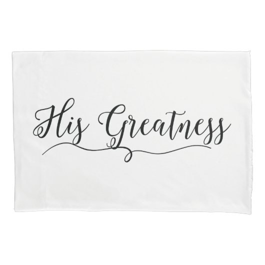 「彼の偉大さと彼女の偉大さ」枕ケース 枕カバー (正面左)