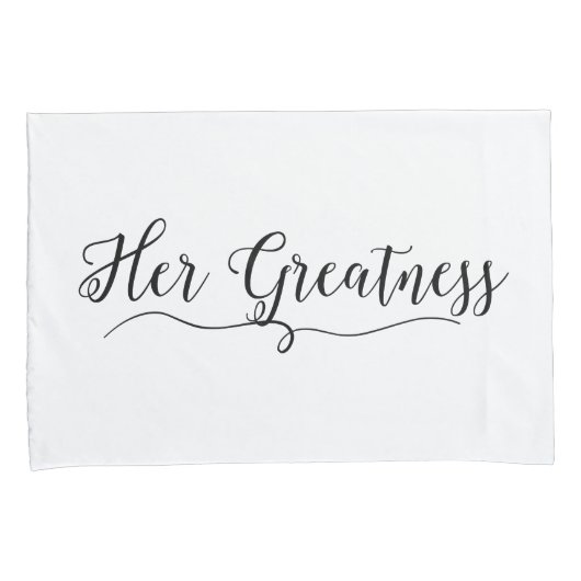 「彼の偉大さと彼女の偉大さ」枕ケース 枕カバー (正面右)