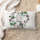 彼の傷によって私達は53:5アイザイアの直されます ランバークッション (ブランケット)