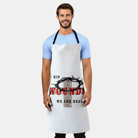 彼の傷 エプロン (着用した状態)