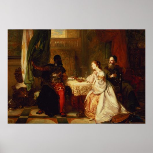 彼の冒険をデズデモナと結び付けるオセロ ポスター (正面)