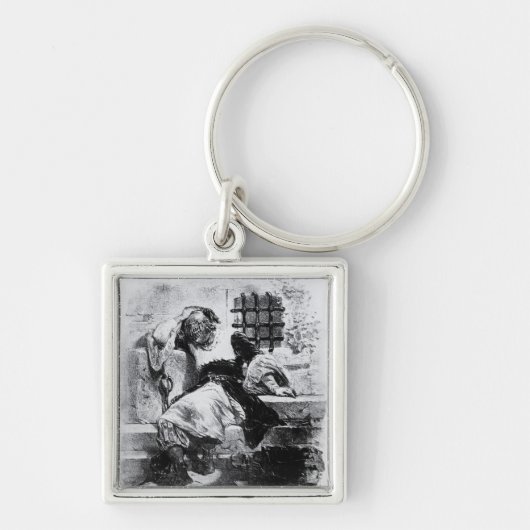 彼の刑務所の鉄のマスクの人 キーホルダー (正面)