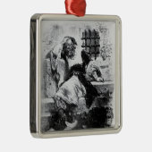 彼の刑務所の鉄のマスクの人 メタルオーナメント (右)