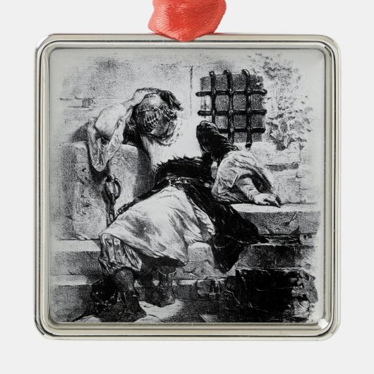 彼の刑務所の鉄のマスクの人 メタルオーナメント (正面)