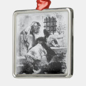 彼の刑務所の鉄のマスクの人 メタルオーナメント (左)