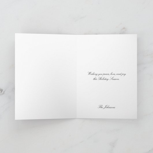 彼の列車の挨拶状の旧式のサンタ シーズンカード (内部)