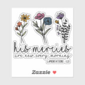 彼の利益は新しいキリスト教の聖書の詩の花 シール (シート)