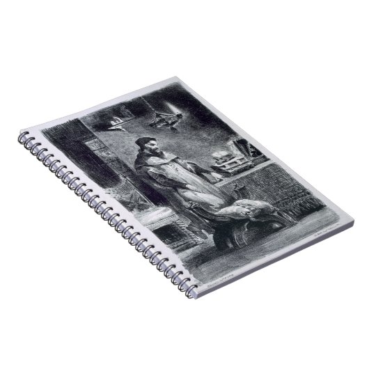 彼の勉強のファウスト、Goetheのファウストから、1828年、(il ノートブック (右側)