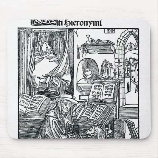 彼の勉強のSt Jerome マウスパッド (正面)