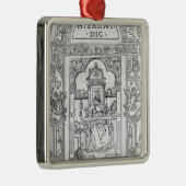 彼の勉強のSt Jerome メタルオーナメント (右)