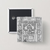 彼の勉強のSt Jerome 缶バッジ (正面&裏面)