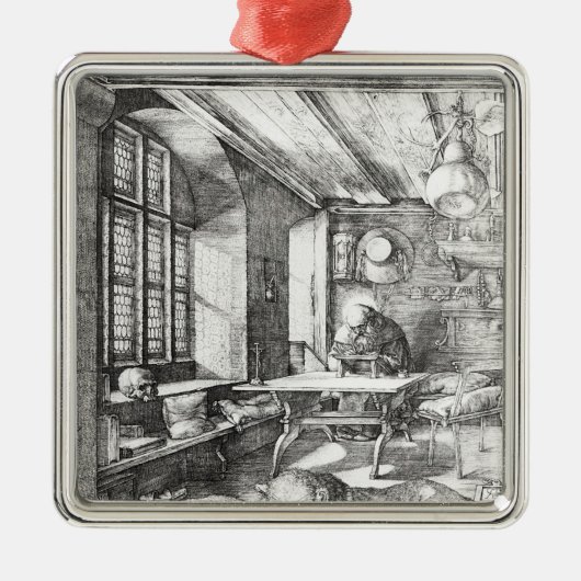 彼の勉強のSt Jerome、1514年 メタルオーナメント (正面)