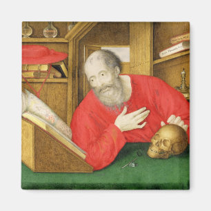 彼の勉強のSt Jerome、1650年(bodycolourおよびw/c マグネット