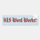 彼の単語の仕事! バンパーステッカー (正面)