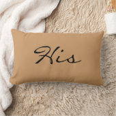 彼の及び彼女の物置きます"彼の" ランバークッション (ブランケット)